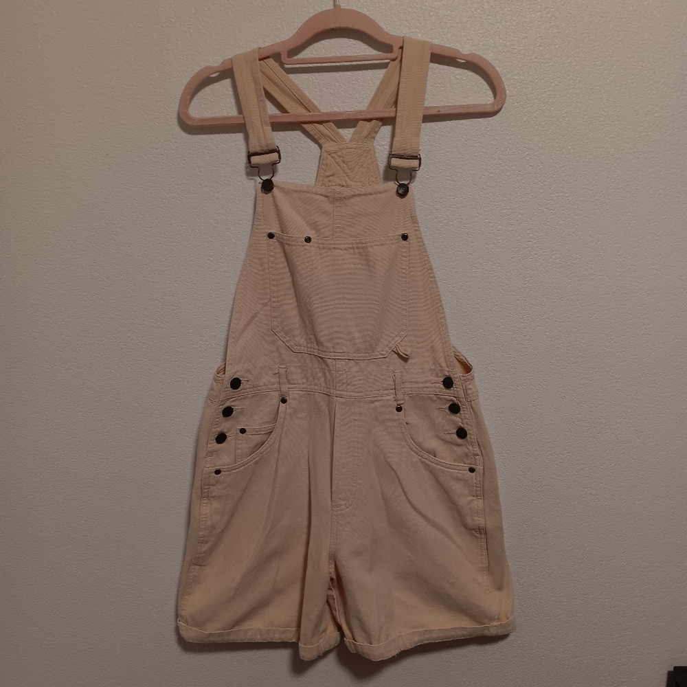 Cream Short Overalls